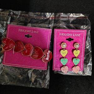 NEW Holiday Land Valentine's Set Of 2 Bracelet And Earrings